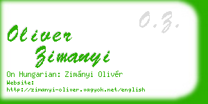 oliver zimanyi business card